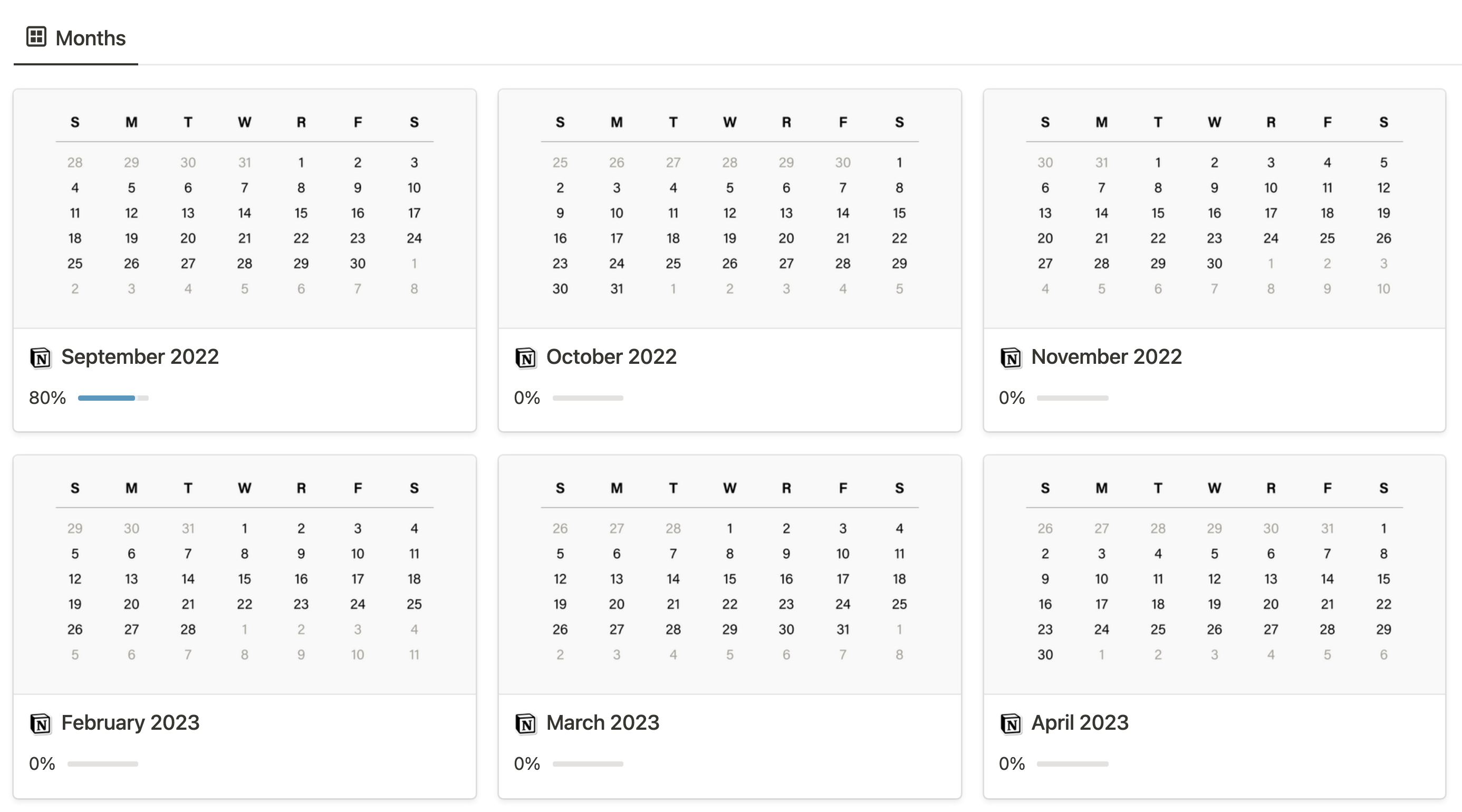 20222023 Notion Calendars