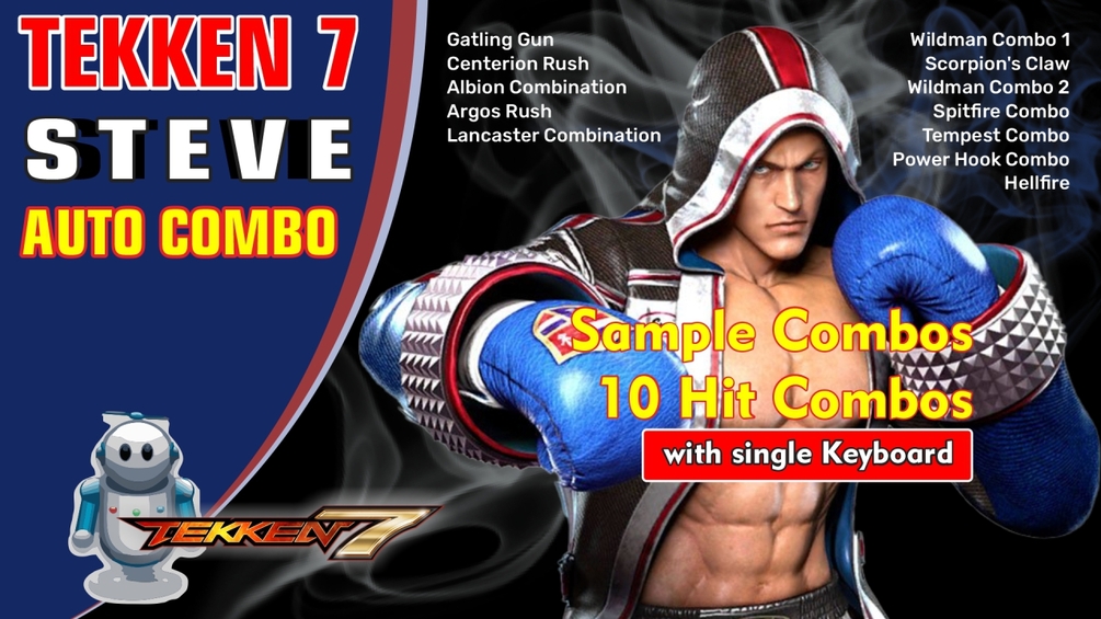 Steve auto combo tekken 7 macro file mcr 