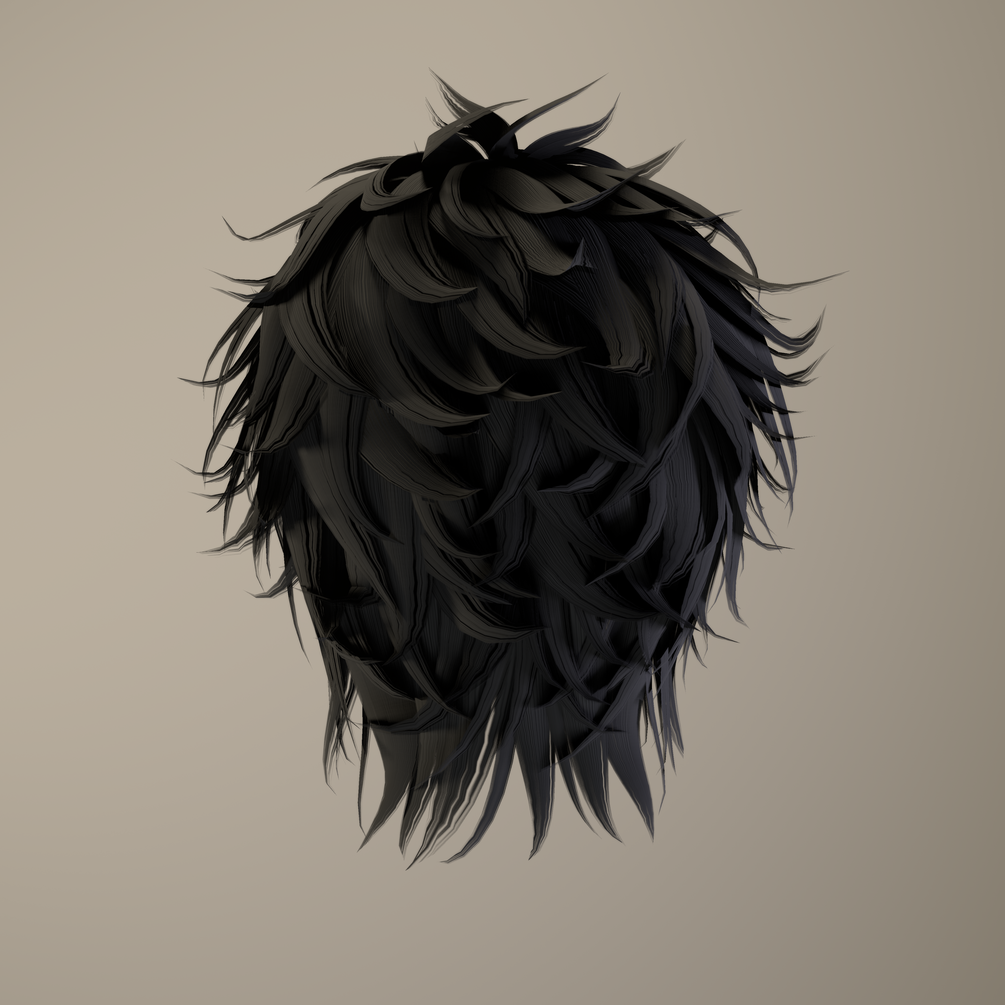 Stylish Messy Hair(Black) - Roblox