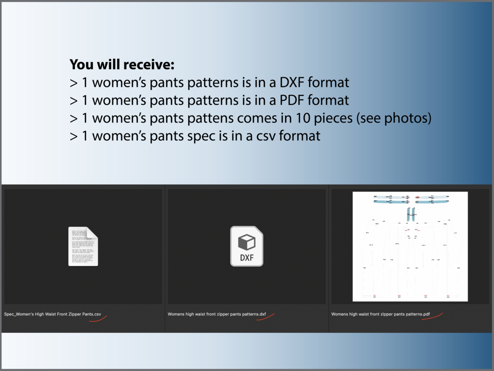 3/4 Basic Leggings Pattern DXF/PDF for Clo3d/ai -  UK