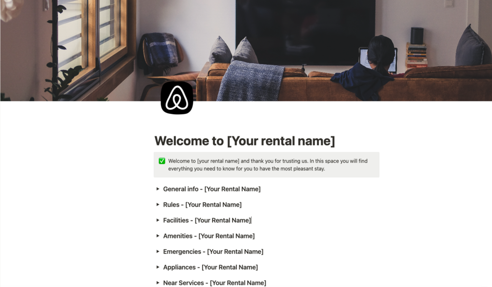Airbnb Sheet [Notion Template]