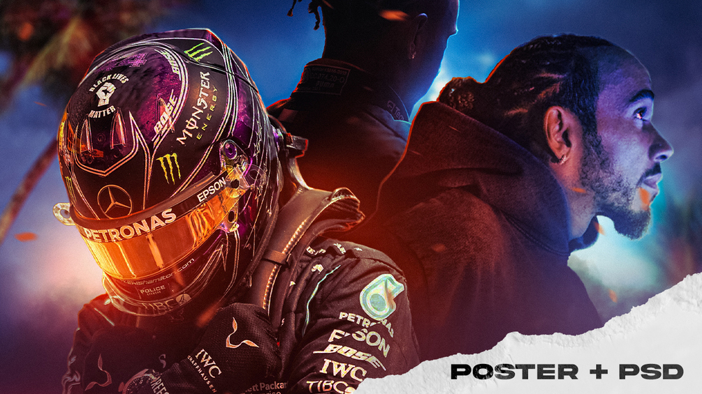 Lewis Hamilton 4k Poster + PSD files