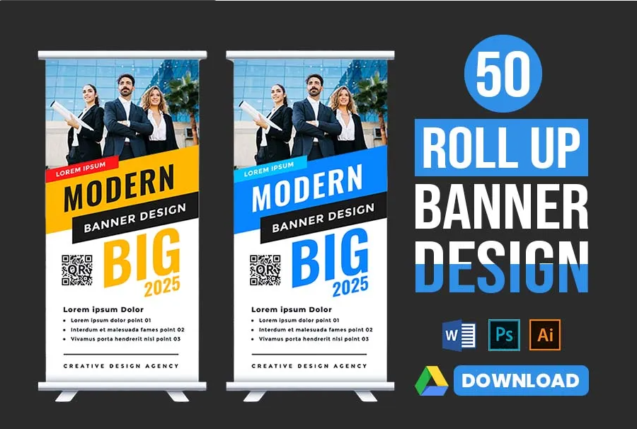 50+ Roll up banner design PSD Templates