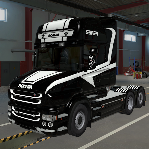 scania t black & white by Slagelse