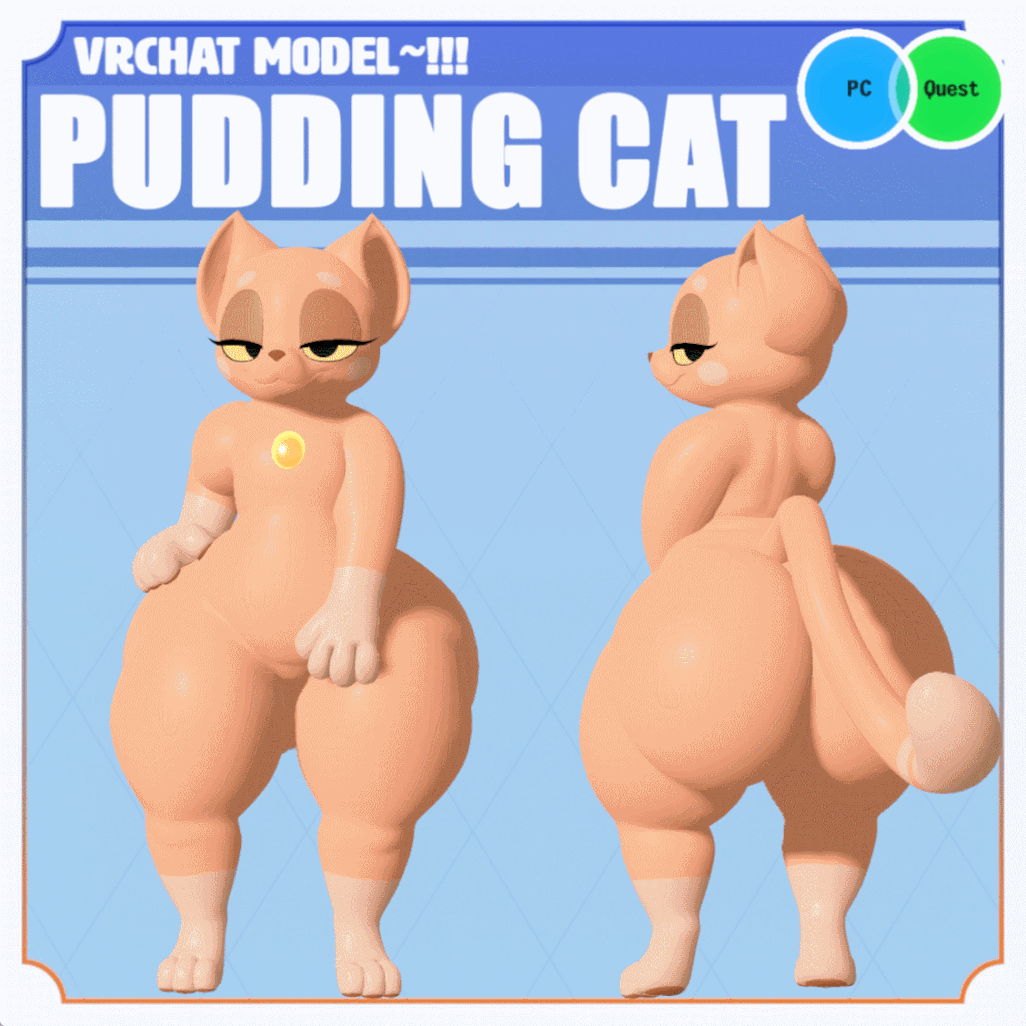 PUDDING Cat (VRCHAT Model!)
