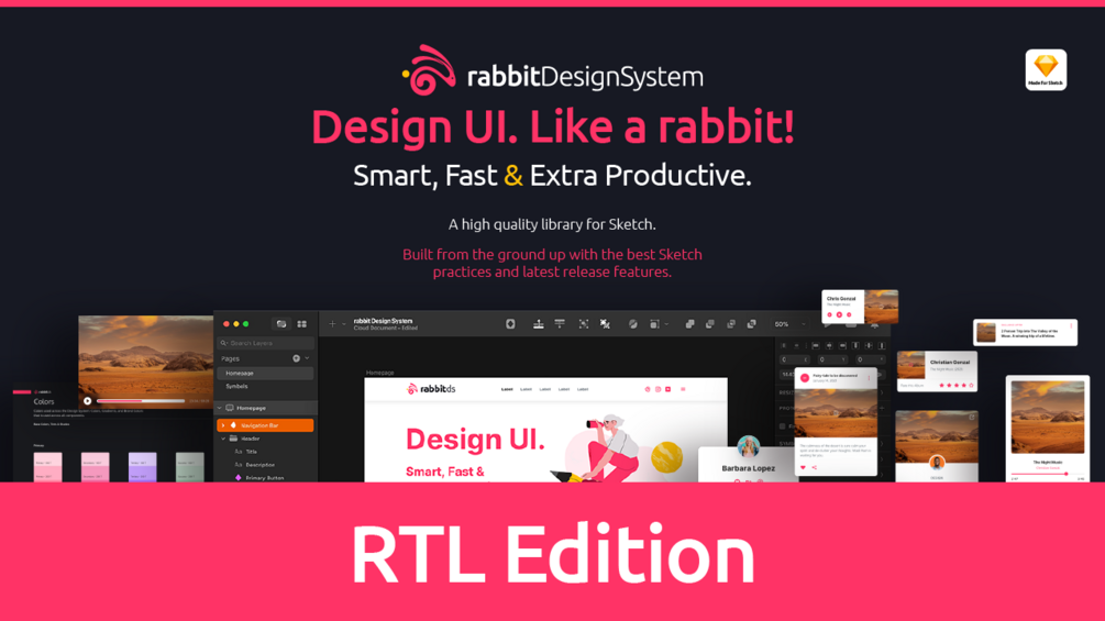 Rabbit Design System V2 | Built for Sketch (RTL Edition)