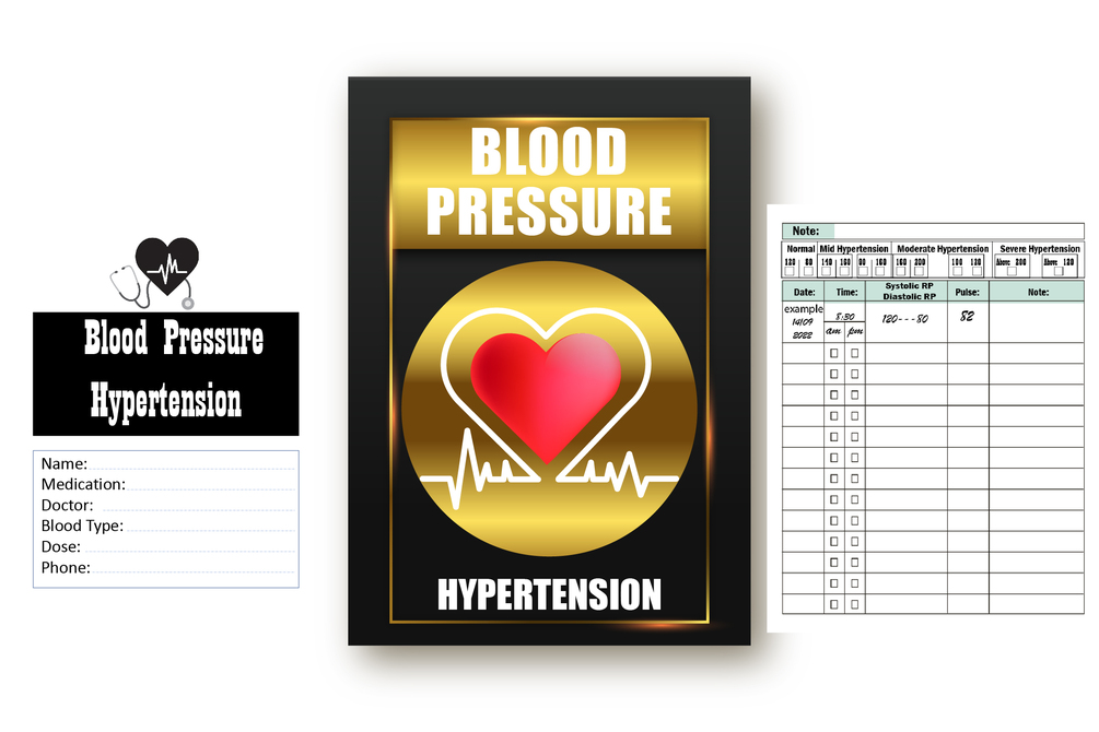 Gold Library Blood Pressure Over 120 Pages Book Interior Countless 