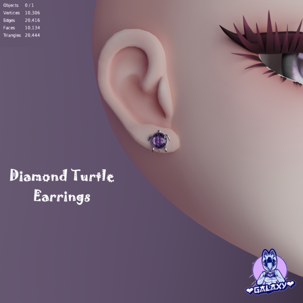 Diamond Turtle Earrings