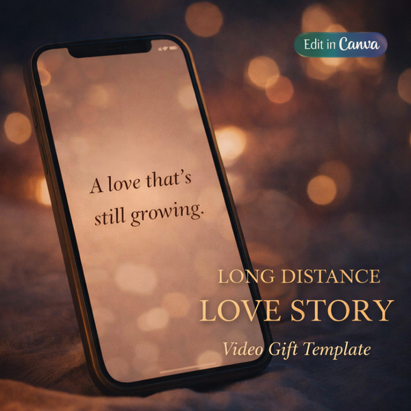 First Sparks Love Video Template | Editable Canva Valentine Video | New Love Gift