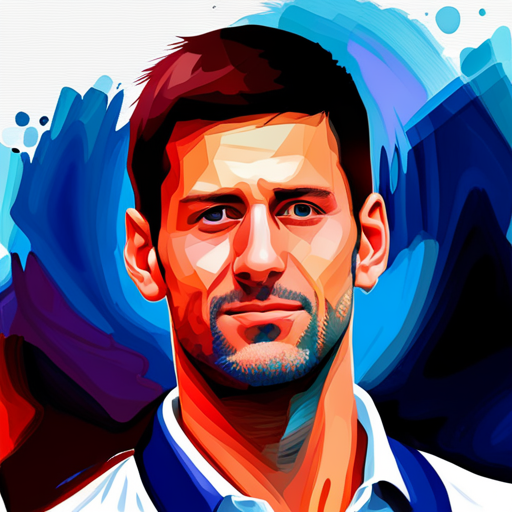 Digital portrait of Novak Djokovic