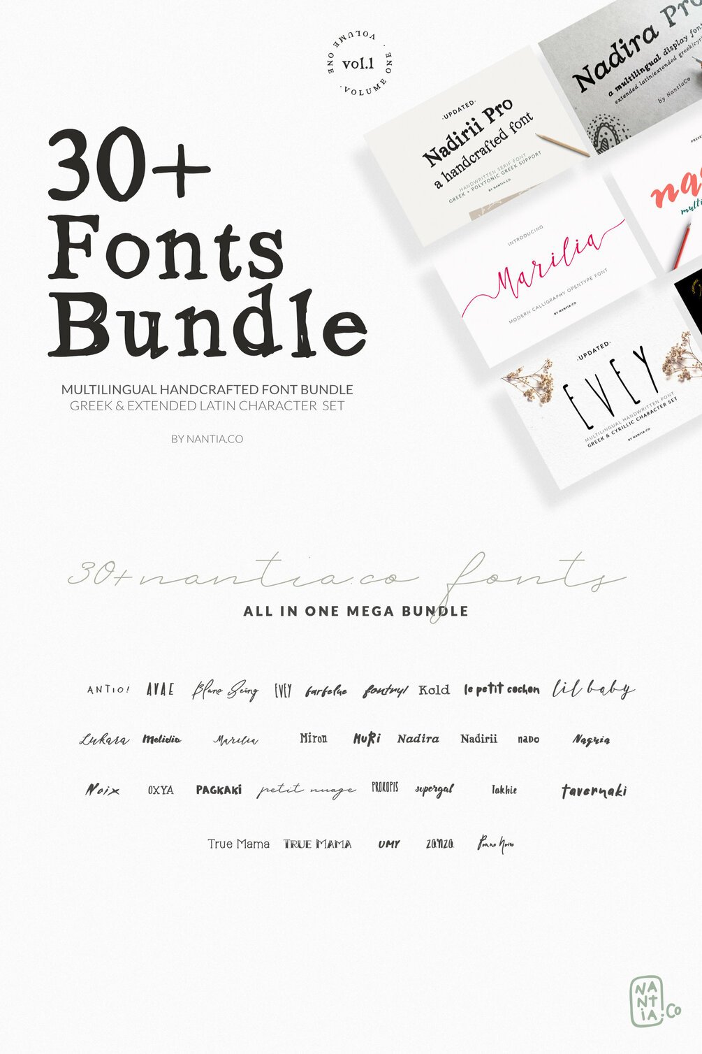 Crafty Font Bundle - 30 Fonts for Crafters | Vol 2