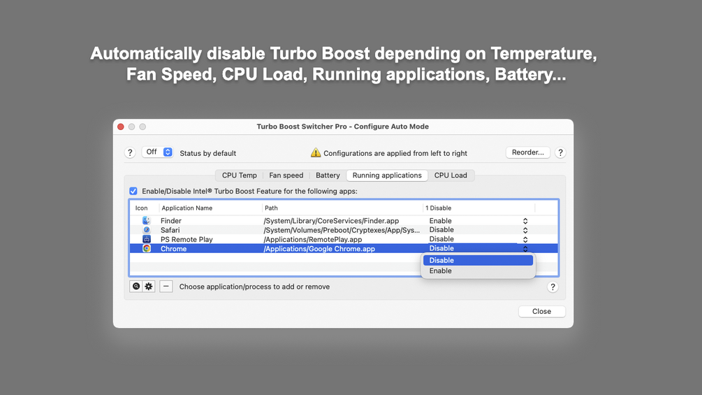 Turbo Boost Switcher Pro for Intel Mac