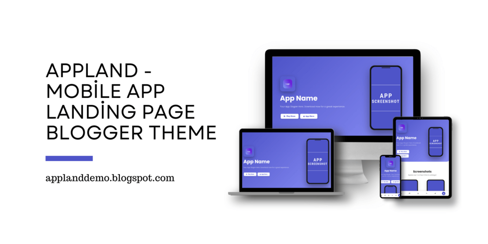 App Landing Page Blogger Template 