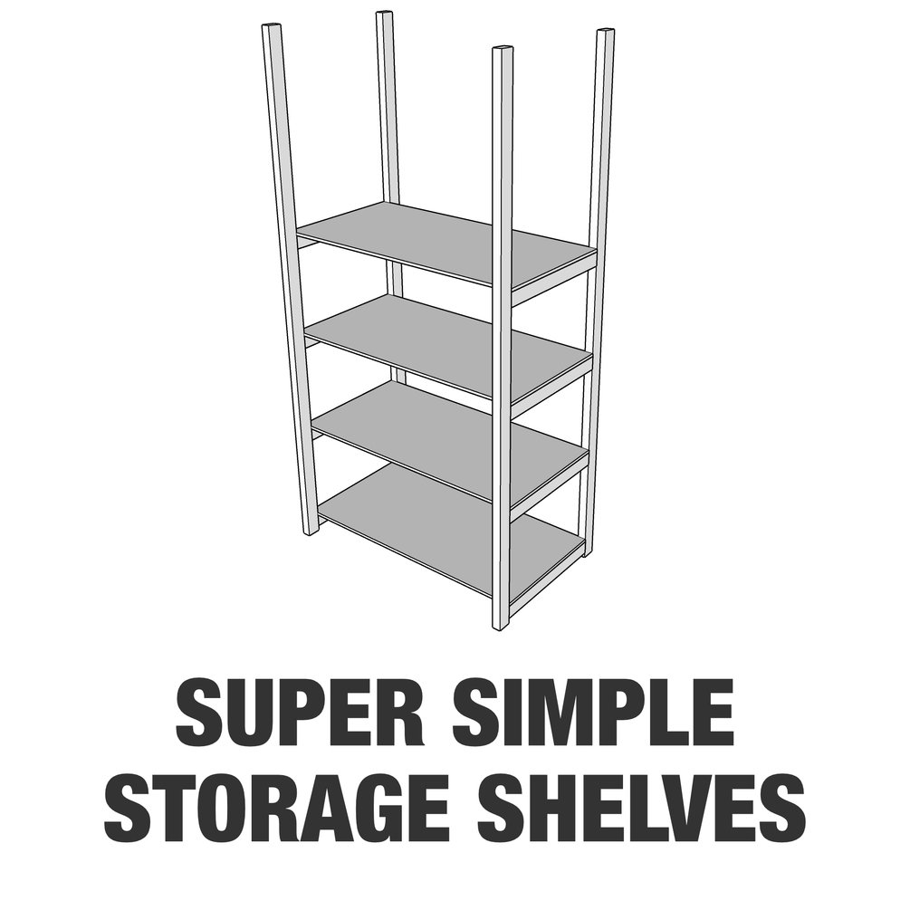 Simple Basement Storage Shelves Project Plans