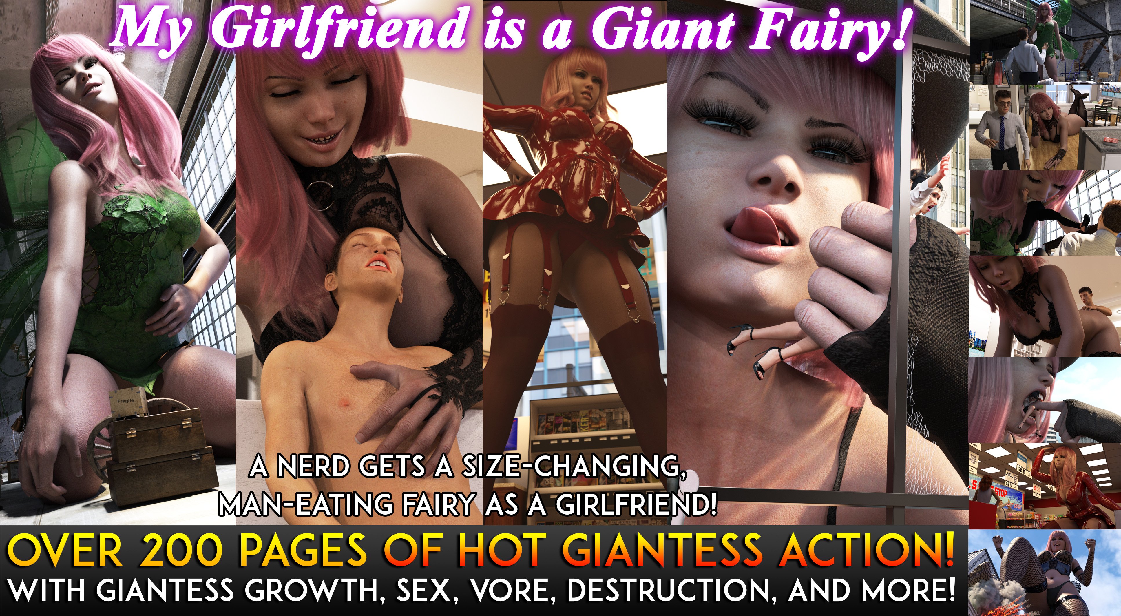 My girlfriend is a giant fairy! From JackOfBullets and RFD! - JackOfBullets  Giantess Comics