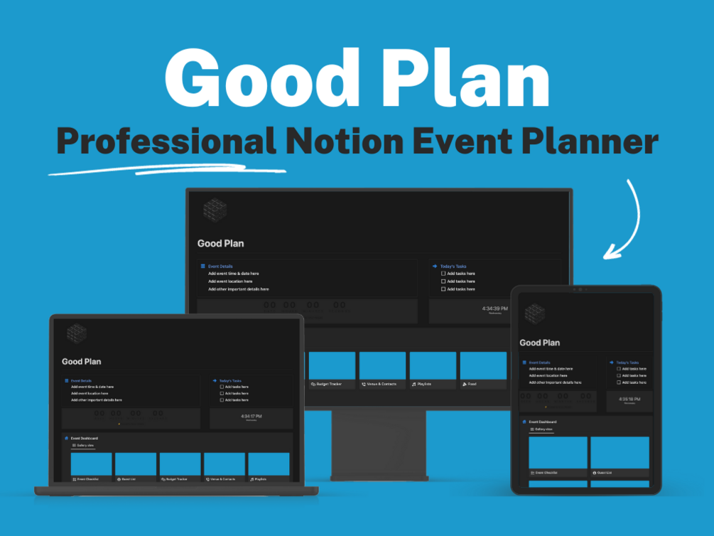 GOOD PLAN OS The Ultimate Notion Event Planner For Professional Event