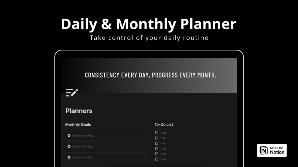 Daily & Monthly Planners