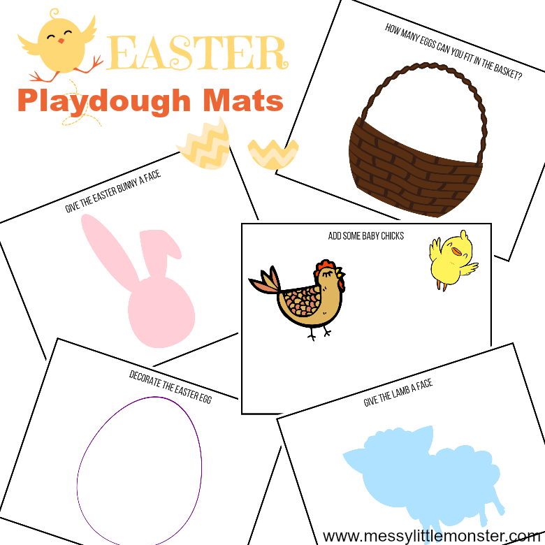 Easter Egg Patterns Playdough Mat - Messy Little Monster