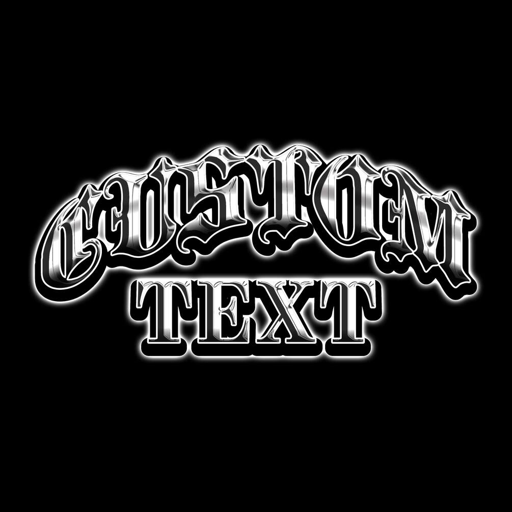 Editable silver text effect psd