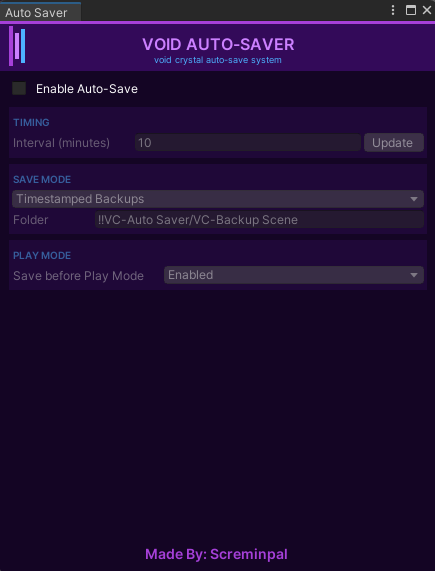 Unity Auto Saver