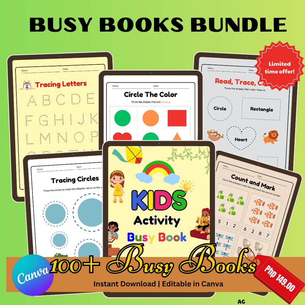 Ultimate Busy Book Mega Bundle:100+ Activities with Editable Canva ...