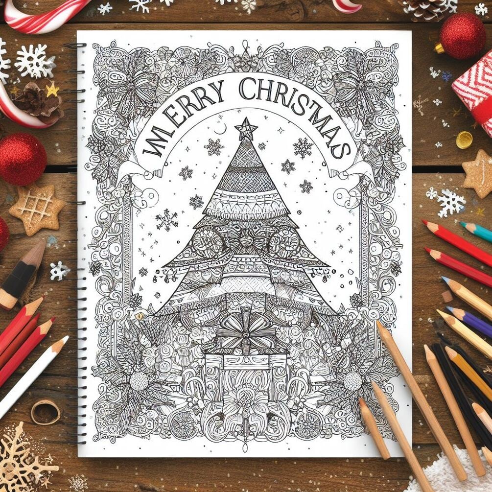 Fantasy Christmas Coloring Book for kids