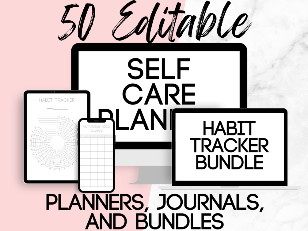 50 Editable Journals, Planners, And Bundles