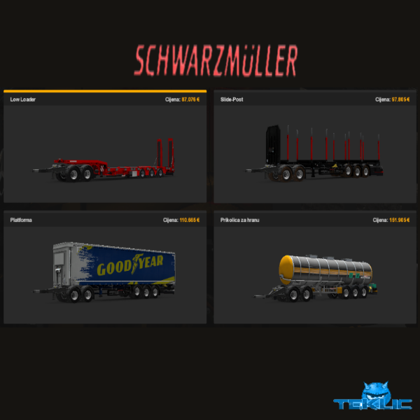 ETS2 | Schwarzmuller dolly | ᴛᴇᴋʟɪᴄ ツ by Teklic Work Shop