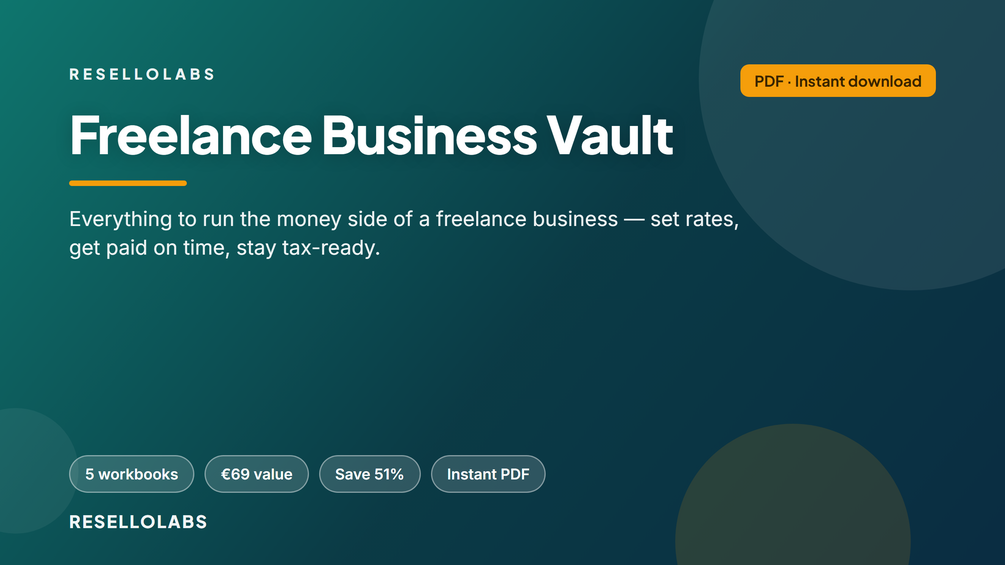 Look inside Freelance Business Vault — real pages