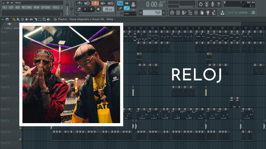 Rauw Alejandro Anuel AA Reloj FL Studio Instrumental Remake