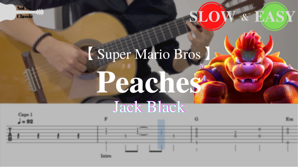 Super Mario Bros Peaches Jack Black Guitar Tab