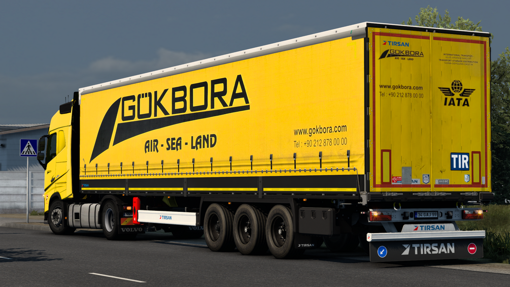 GOKBORA skin combo for Volvo fh 2012 (Globetrotter) and Tirsan trailer dlc . ETS2 by ANGYALFOLDI