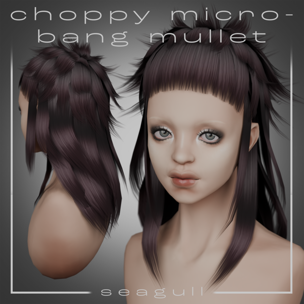 Choppy Microbang Mullet - VRChat Asset