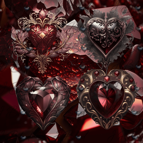 Almandine Hearts