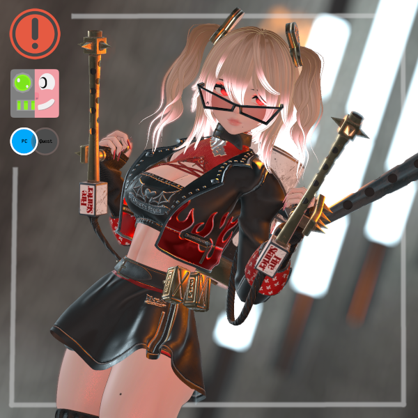 Blair the Arsonist (UE Face/Eye Tracking) (Female) (VRCfury) (Physbones) PC Only