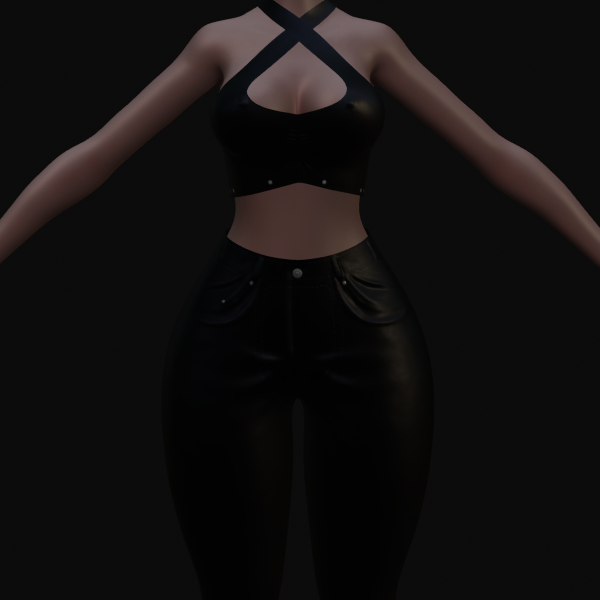 Leather Outfit - FBX + OBJ - Commercial use *2022*
