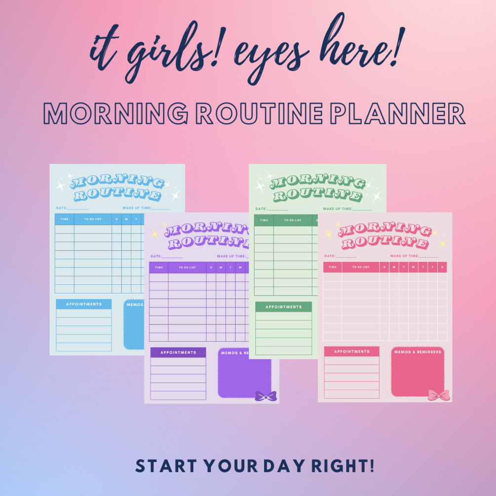 IT Girl Morning Routine Planner