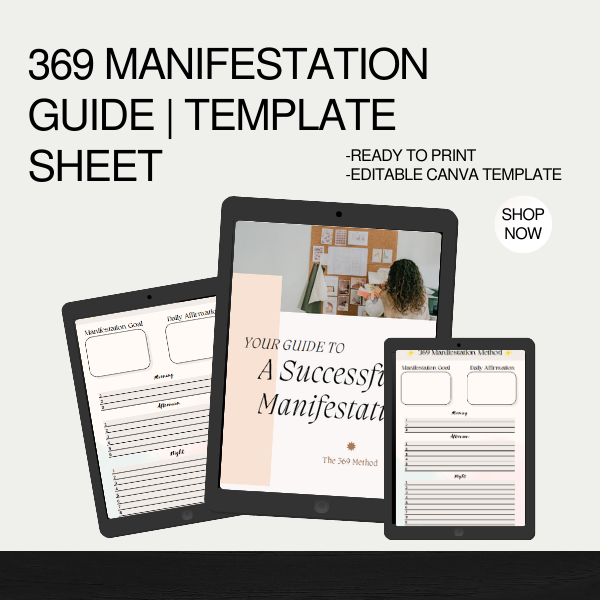 Printable | Editable 369 Manifestation Method Sheet | 369 Method Step ...