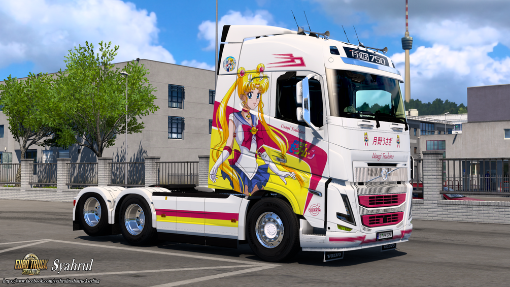 [ETS2] Sanax Volvo FH5 Usagi Tsukino | Sailor Moon Skin by Syahrul Itasha Truckstyling 痛トラック
