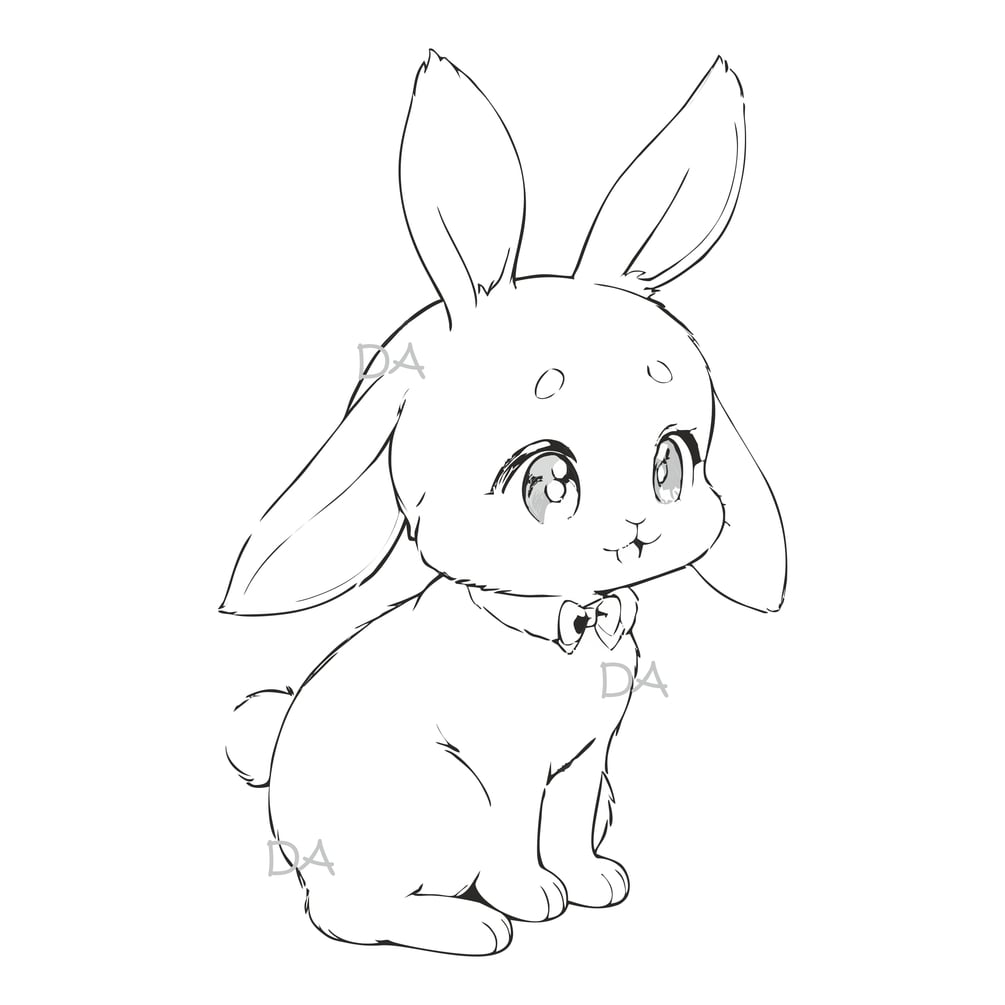 Rabbit Artwork For Coloring