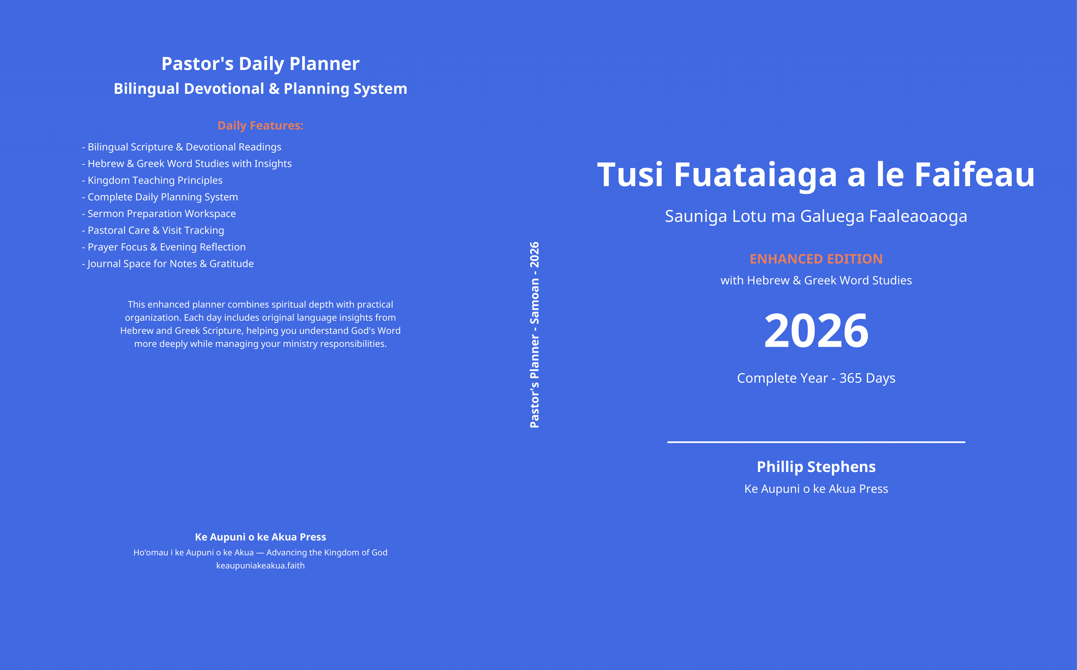 Samoan Pastor Planner - Yearly