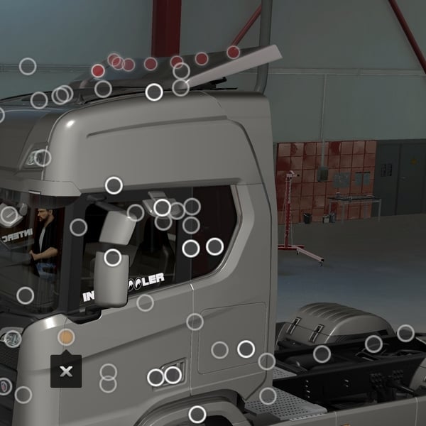 *[spoilers tuning part] Scania NG Cab no spoiler cover with spoiler by WC007 D3SIGN