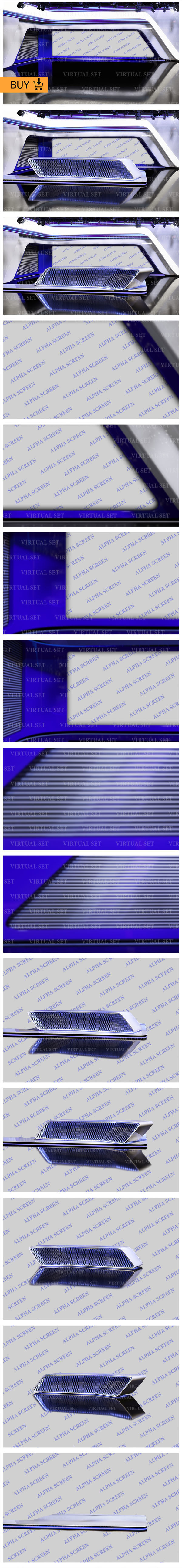 4K Virtual Set with table, layers and alpha screens .psd and .png