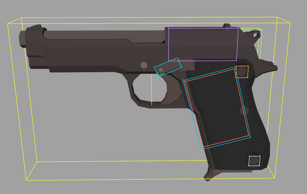 Low-Poly Beretta M1951 Weapon Rig Maya