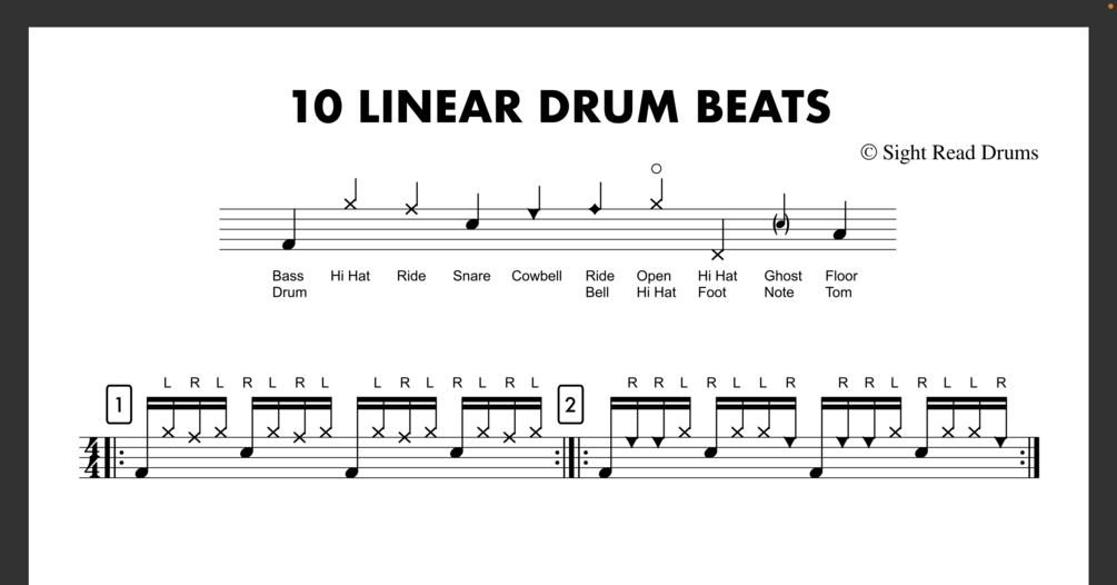 10 Linear Drum Beats To Spice Up Your Playing