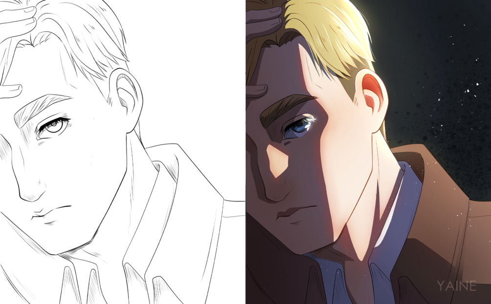 Erwin - Real-time Recording (1h38) + .CLIP file + Step-by-step images