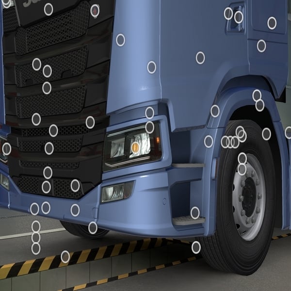 [head lights tuning part] Scania NG Black Xenon Headlights by WC007 D3SIGN