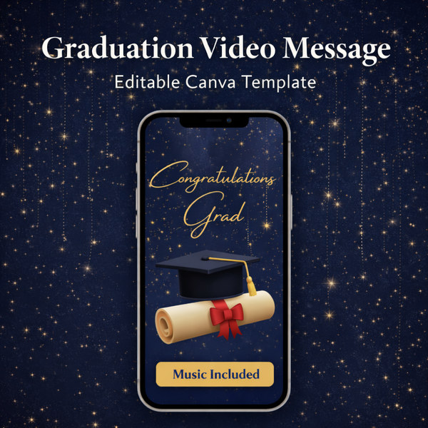 Graduation Video Message | Editable Canva Video Template