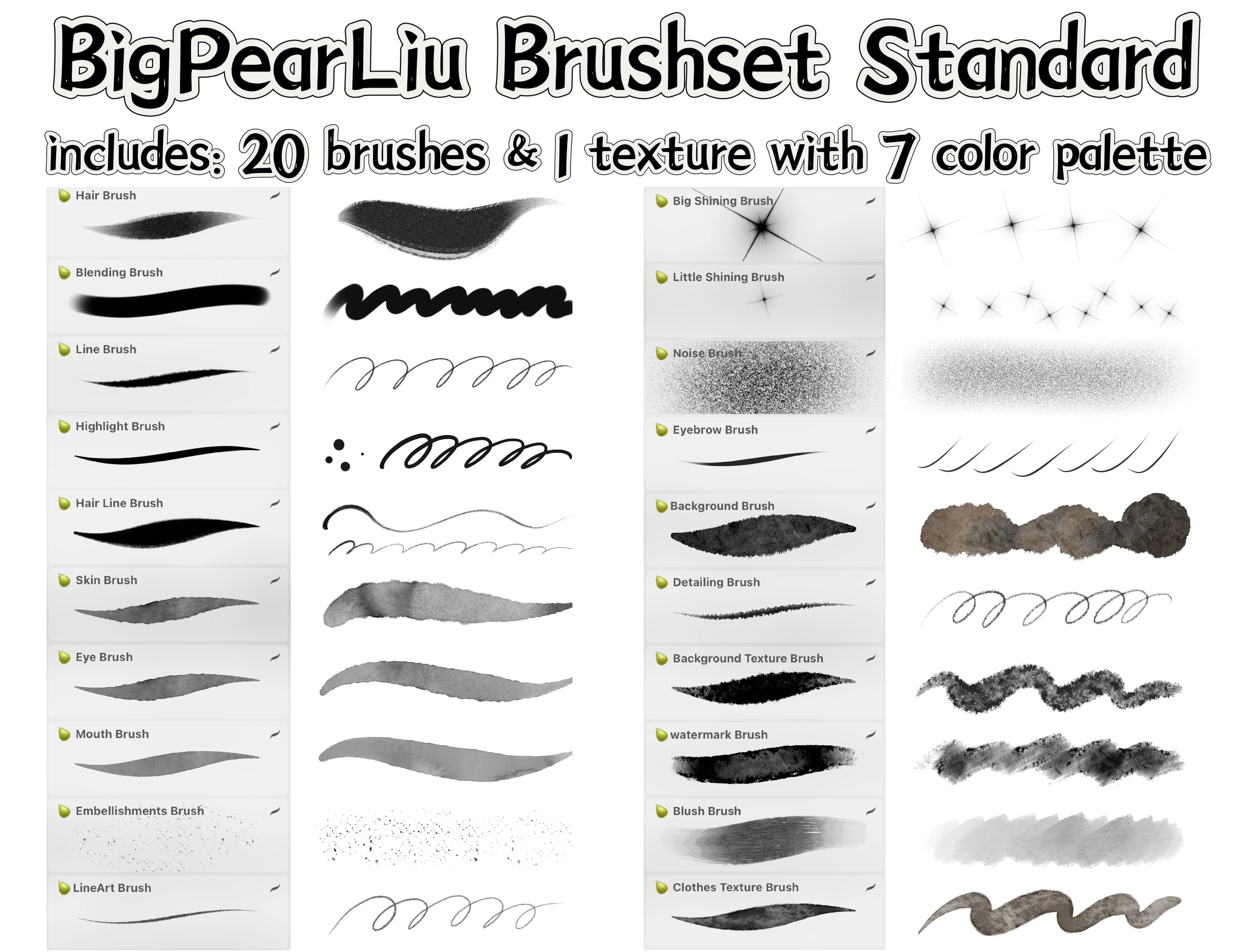 The Best 12 brushes for and Procreate Digital Painting