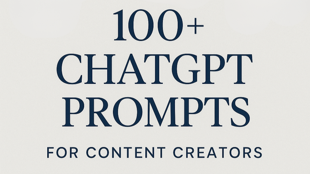 100+ ChatGPT Prompts for Content Creators | PDF Download | Instagram ...